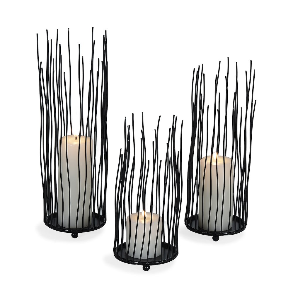 Willow Iron Candleholder 3-piece Set. Picture 1