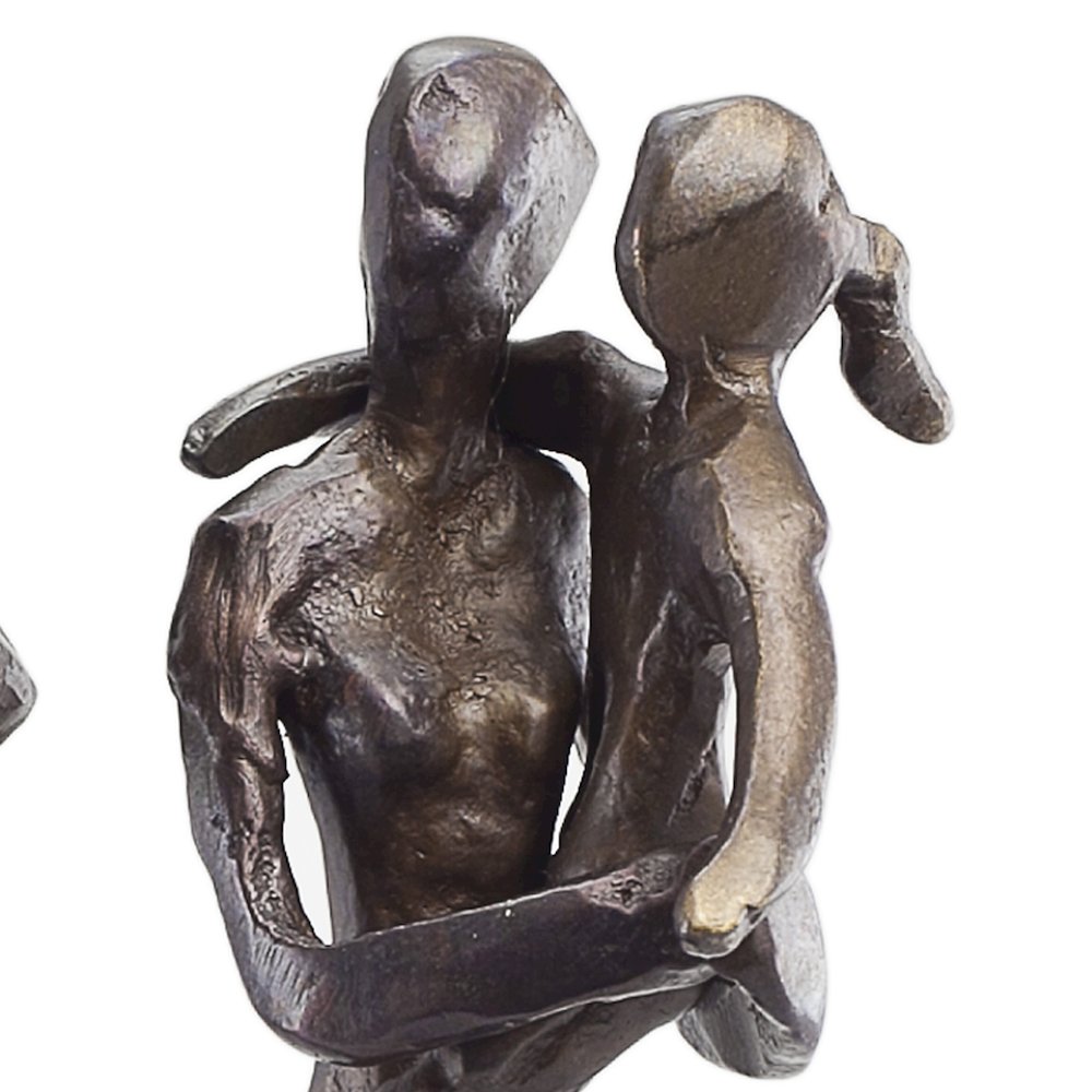 Parents Carrying Children Bronze Sculpture. Picture 4