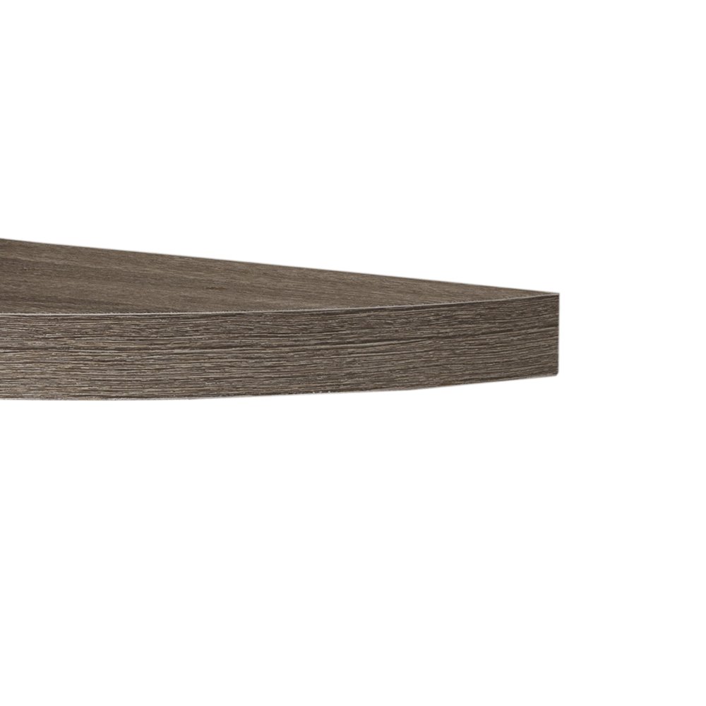 Rustic Weathered Oak Corner Radial Shelves (Set of 2). Picture 4