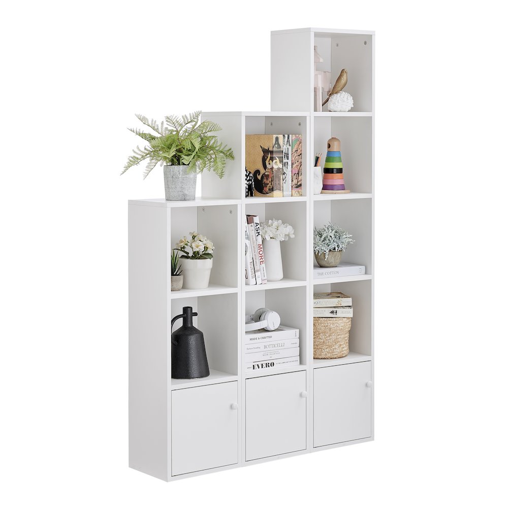 Marcel Cubes Modular Storage Cubby Cabinet Shelf Units (Set of 3) - White. Picture 8