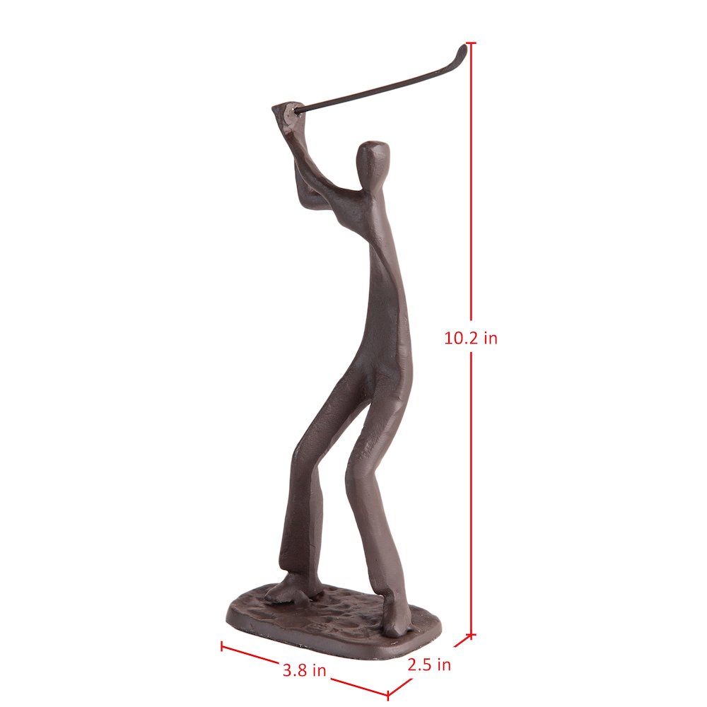 Golfer Cast Iron Sculpture. Picture 2