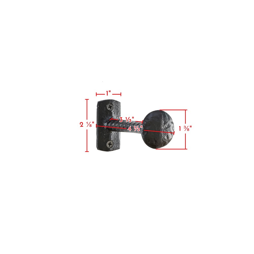 Black Industrial Decorative Cast Iron Nail Head Wall Hooks (Set of 6). Picture 2