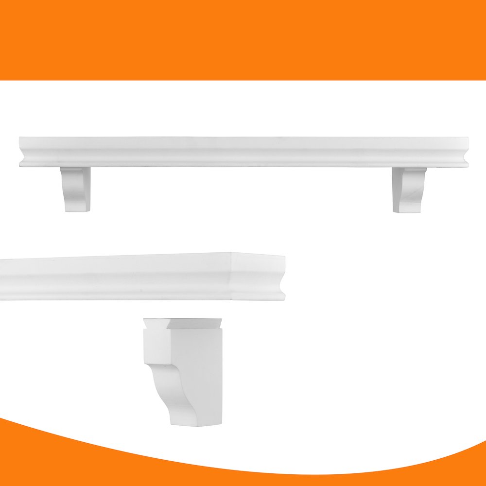 Decorative 24" Wall Décor Display Ledge Shelves – (Set of 2) - White. Picture 7