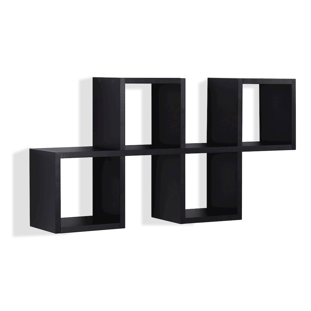 Cubby Chessboard Wall Shelf – Black. Picture 3