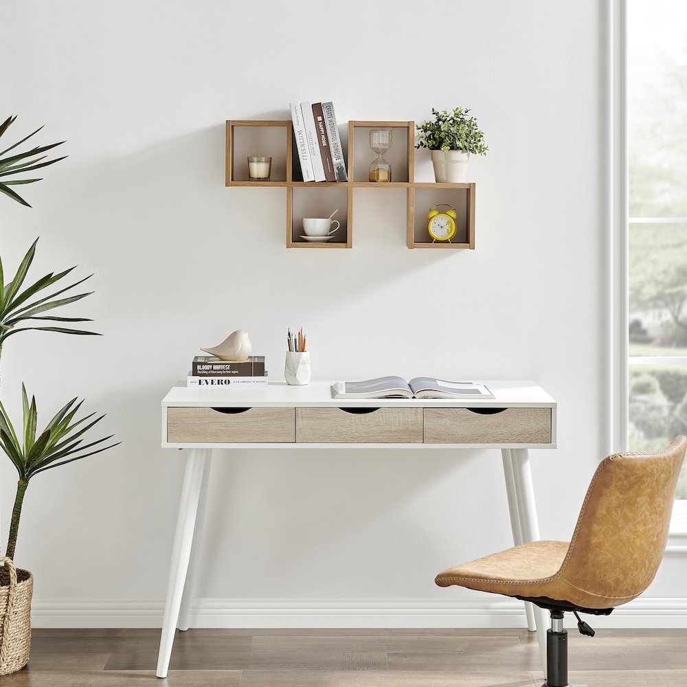 Cubby Chessboard Wall Shelf – Horizontal or Vertical - Chestnut. Picture 6