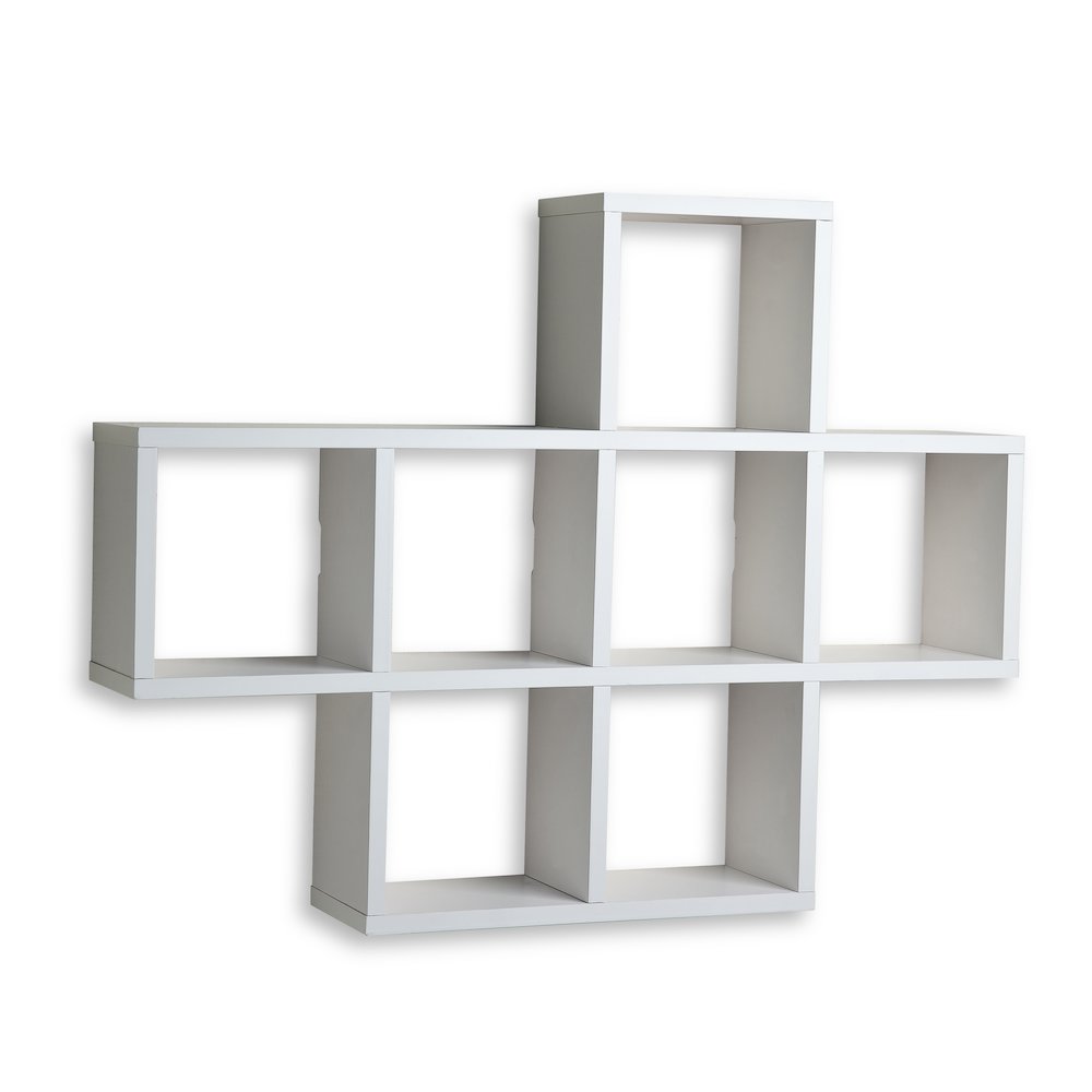 Cubby Laminated White Veneer Shelving Unit. Picture 1