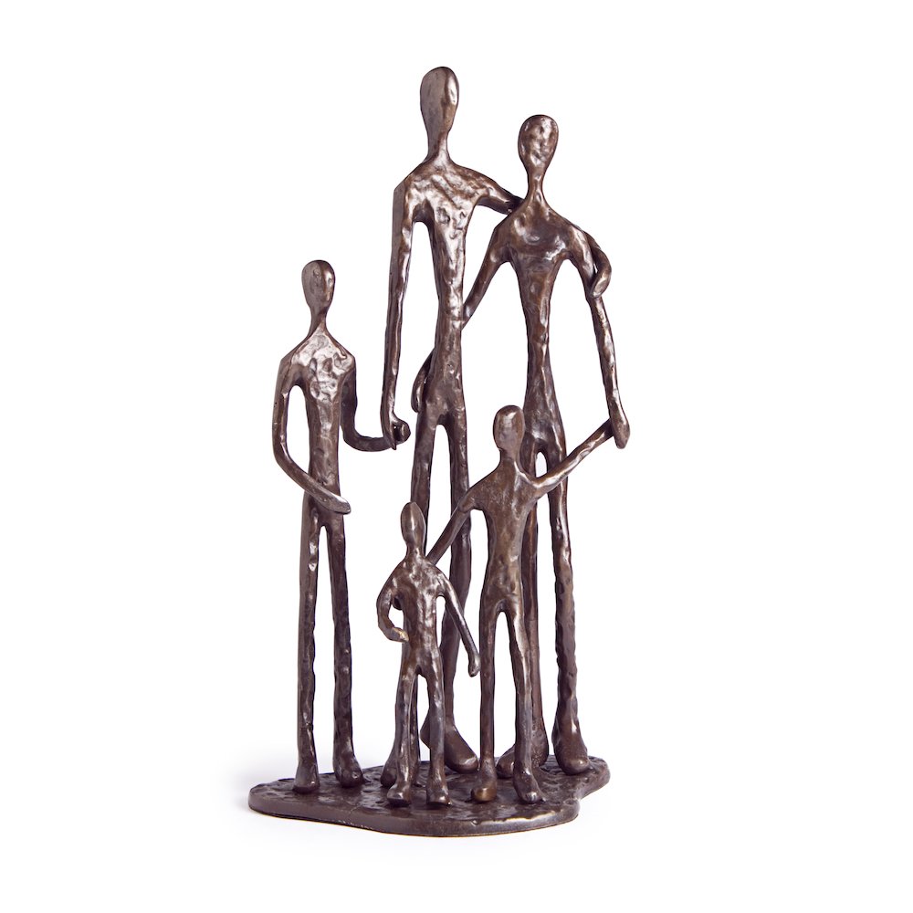 Family of Five Bronze Sculpture. Picture 1