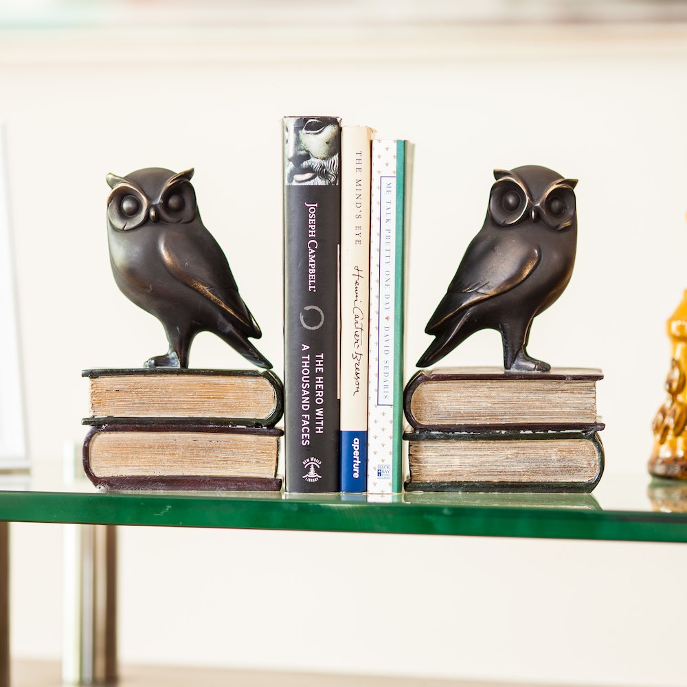 Owl on Books Bookend Set. Picture 2
