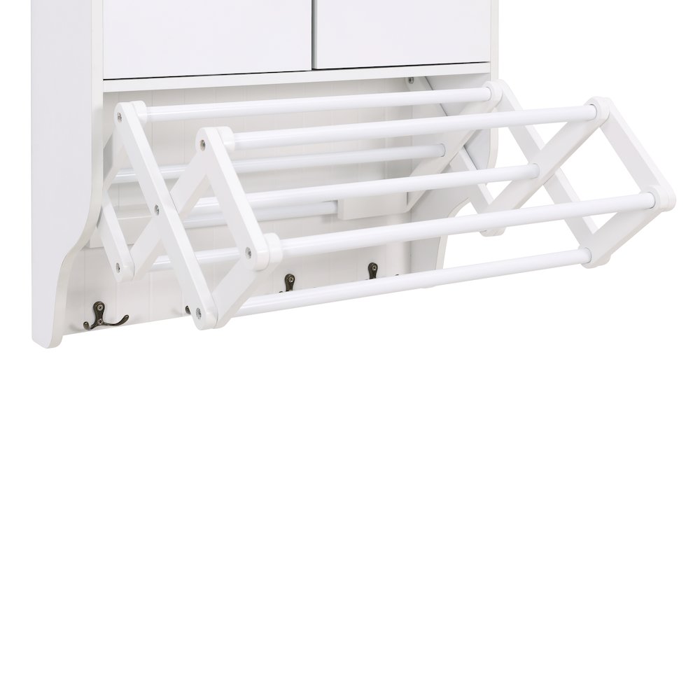 Accordion Wall Mount Drying Rack with Cabinet. Picture 8