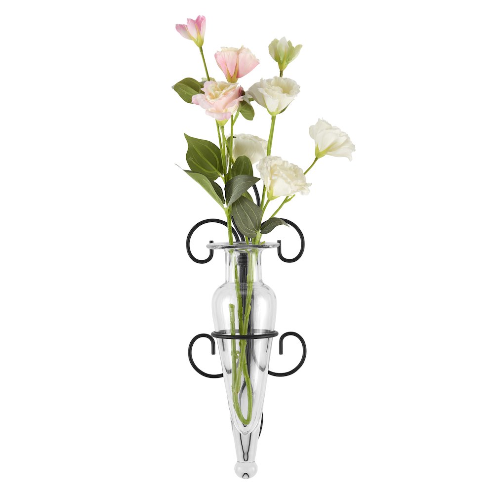 Amphora Vase on Fleur Lis Sconce Clear. Picture 8