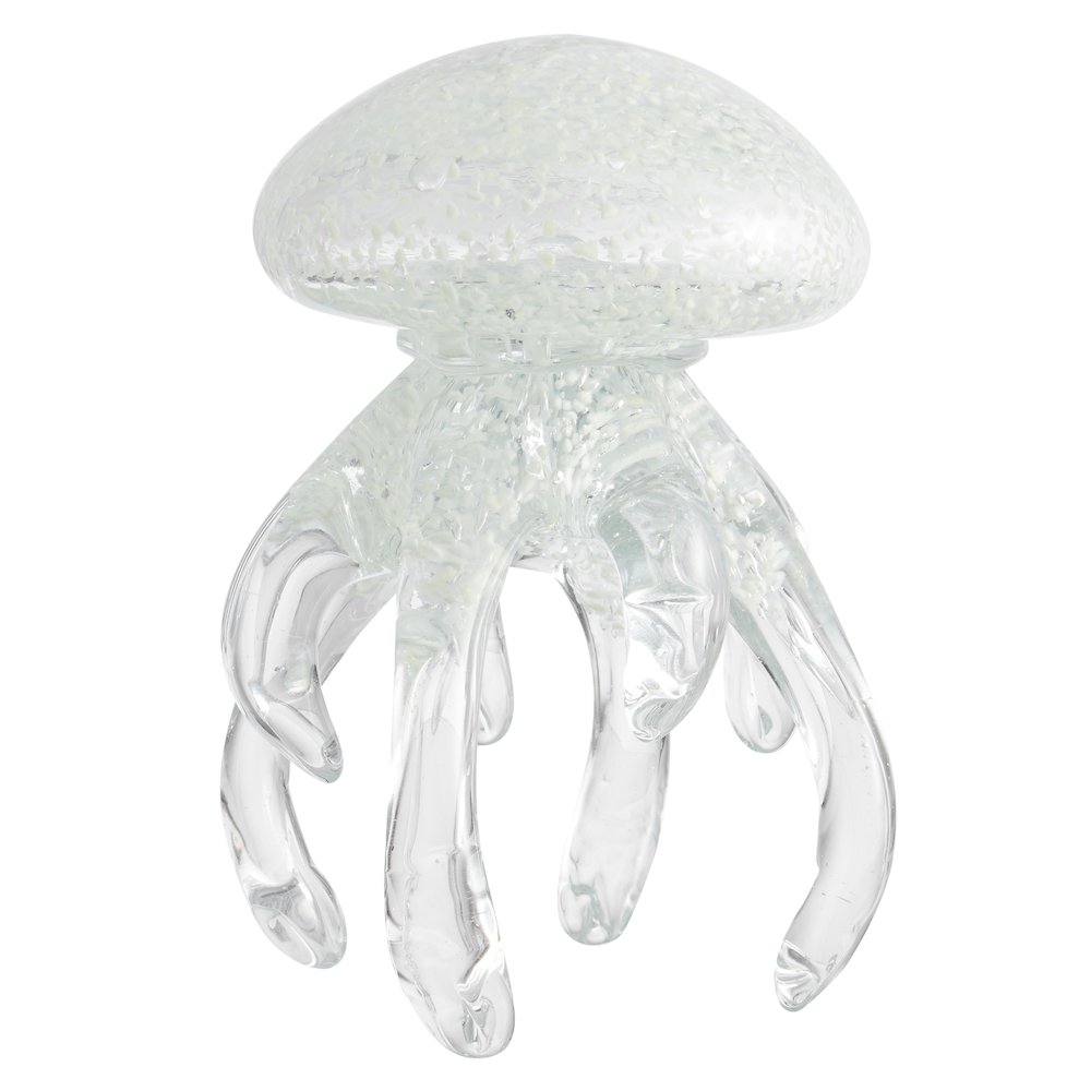 Lorelei Glow-in-the-Dark Decorative Glass Sculpture Nautical Figure - Jellyfish. Picture 1