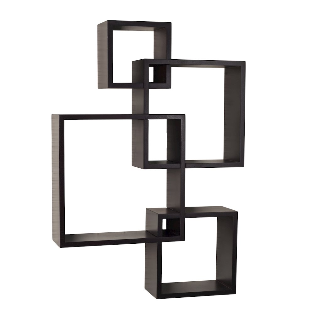 Intersecting Cube Shelves - Espresso. Picture 1