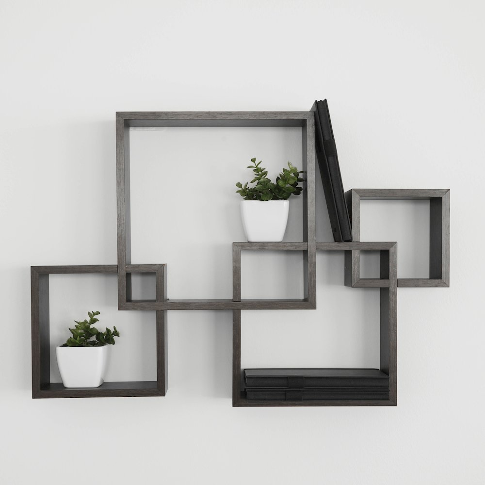 Intersecting Cube Shelves - Espresso. Picture 4