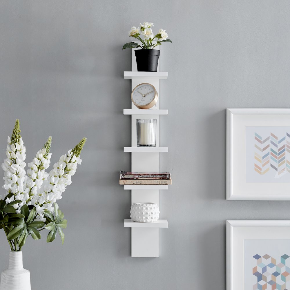 Utility Column Spine Wall Shelves - White. Picture 5