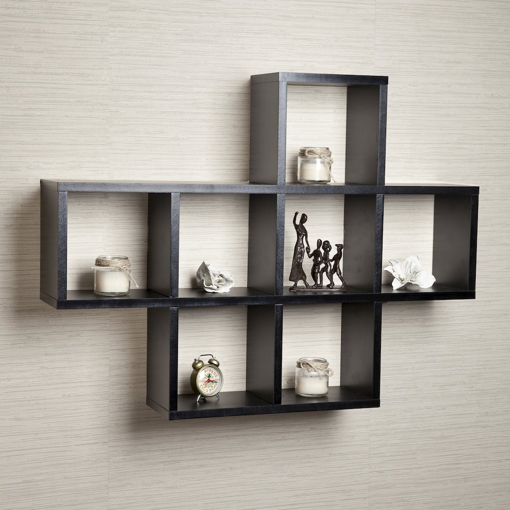 Cubby Laminated Black Veneer Shelving Unit. Picture 3