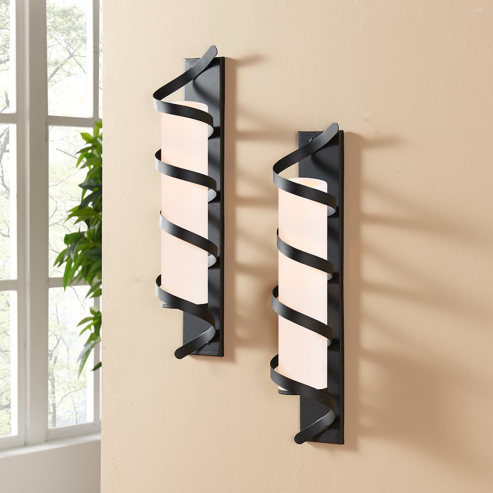 Set of 2 Wrap Around Metal Candle Sconces. Picture 2