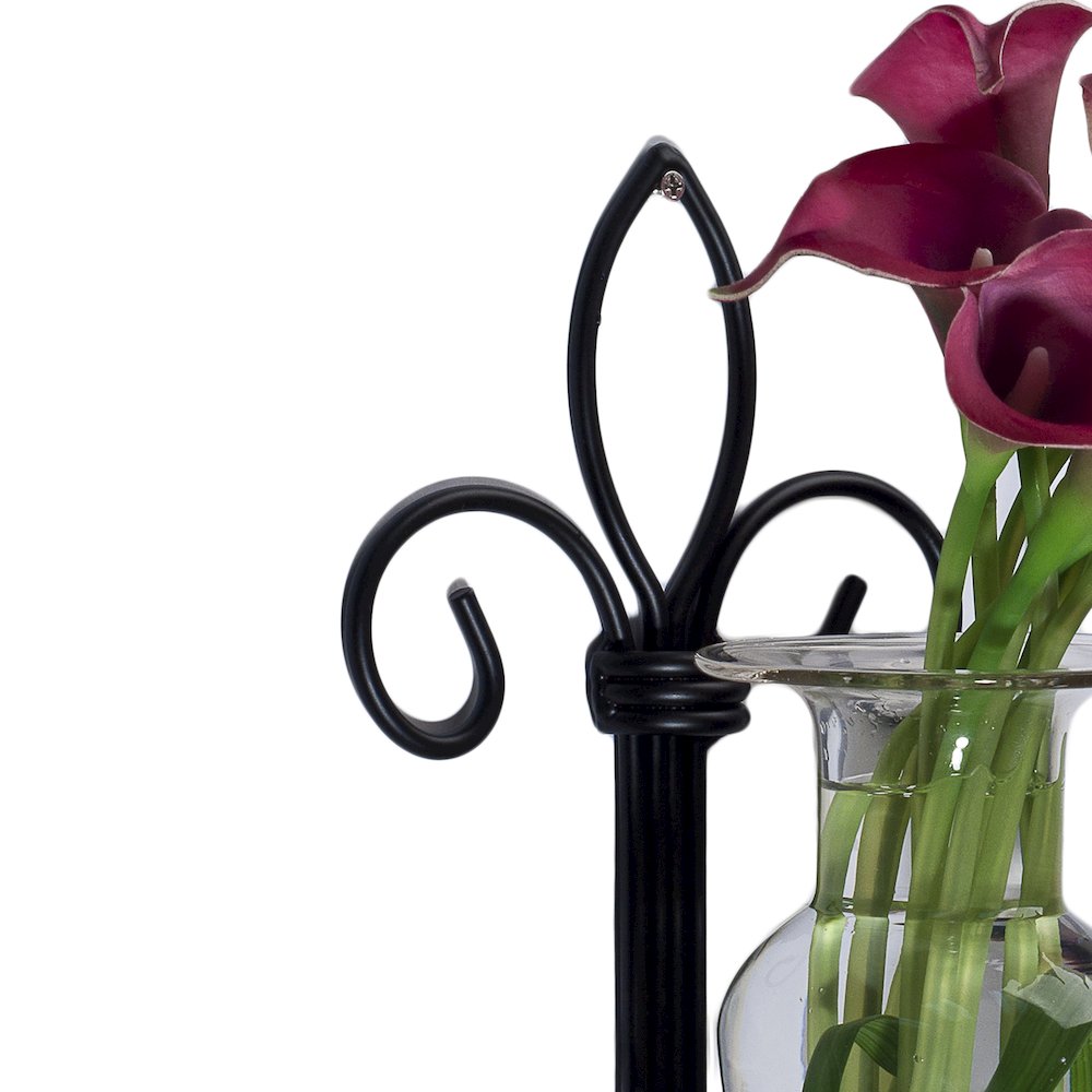 Amphora Vase on Fleur Lis Sconce Clear. Picture 10