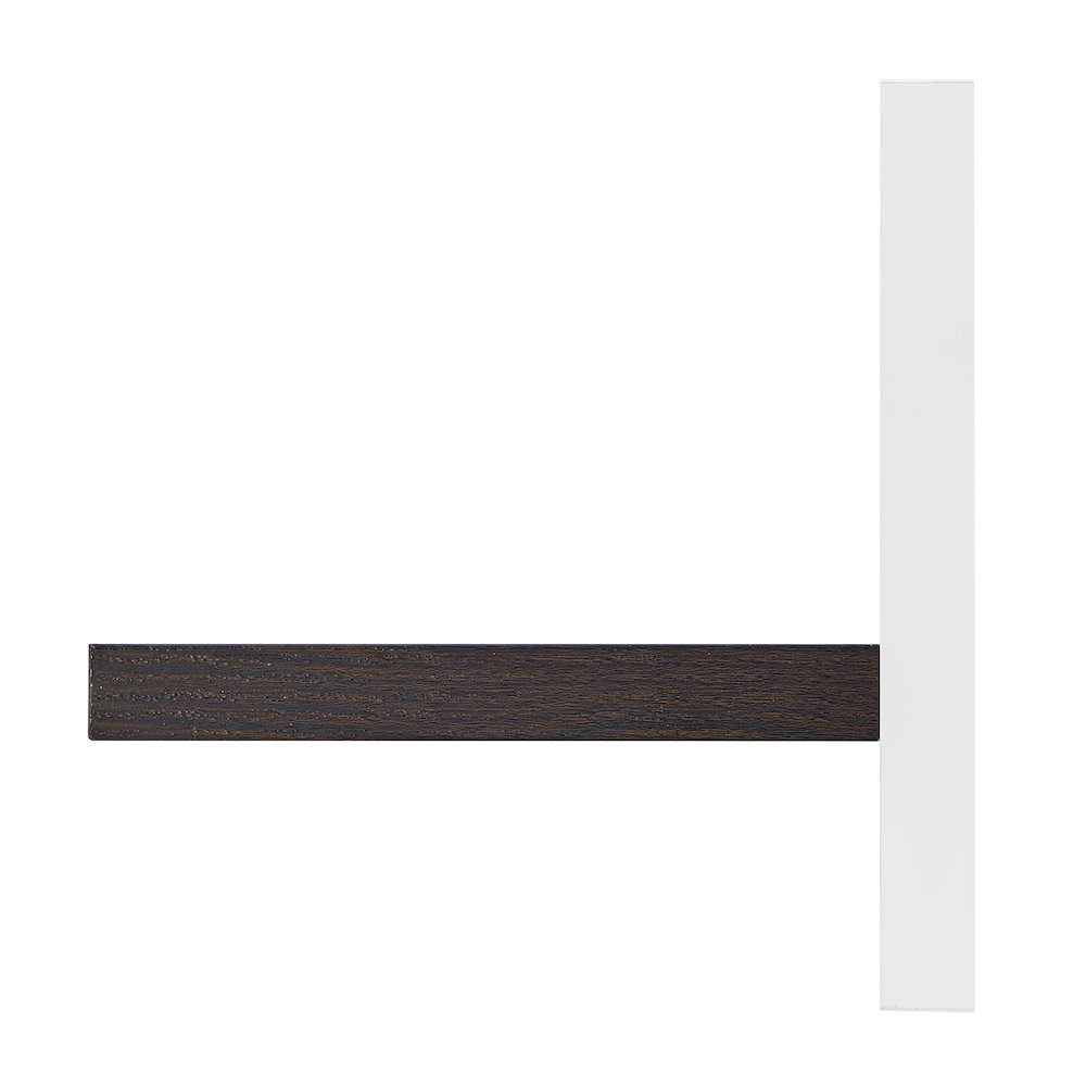 Repose Display Photo Ledge Shelf Set of 2 - White/Dark Walnut. Picture 13