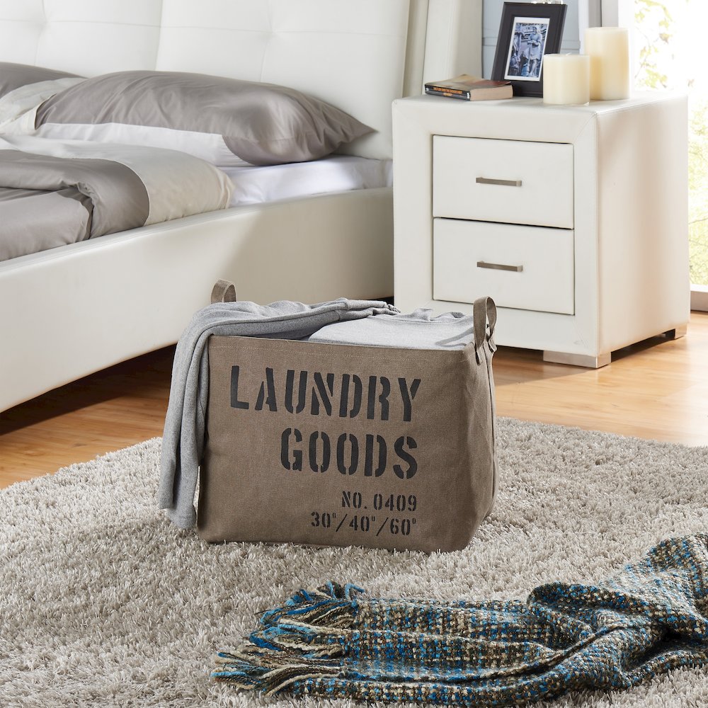 Army Canvas Laundry Basket. Picture 4