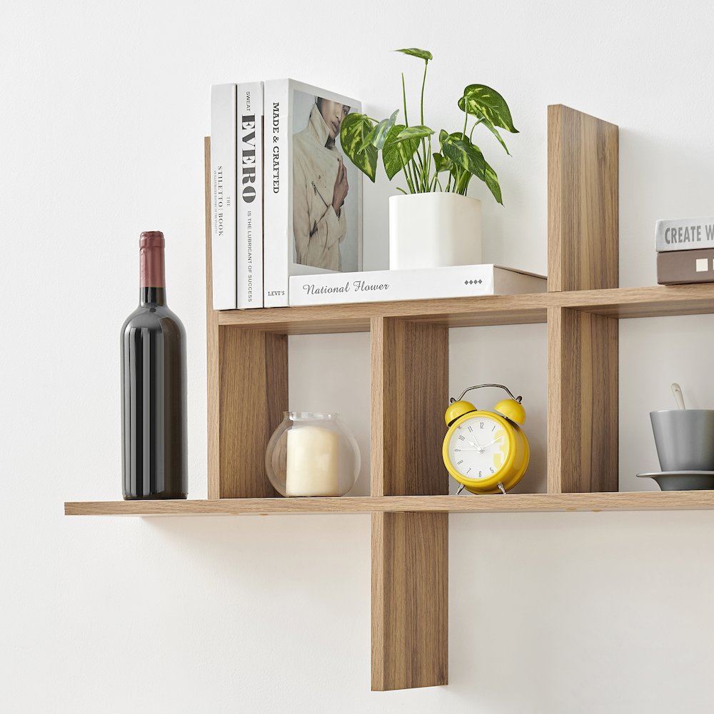 Cantilever Cubby Wall Shelf – Horizontal or Vertical - Chestnut. Picture 8