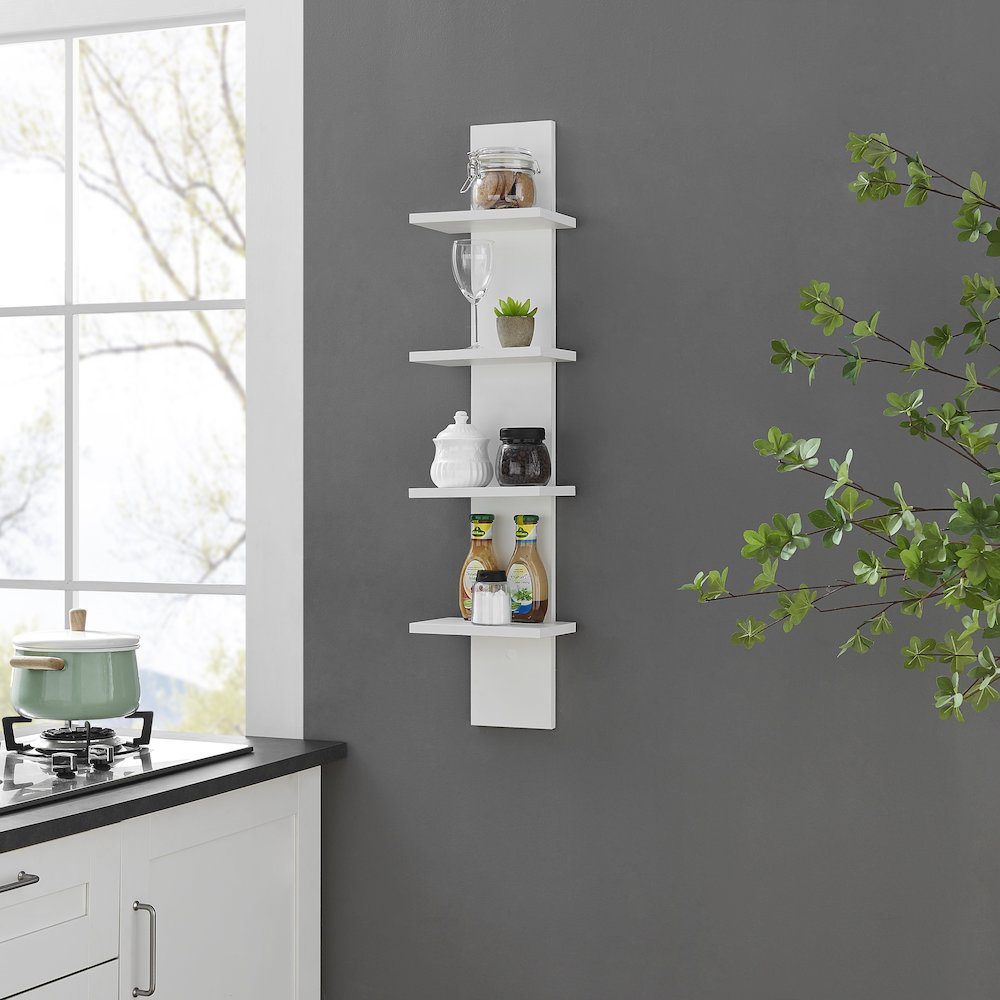 Arica Utility Column 4-Tier Spine Wall Shelves. Picture 10