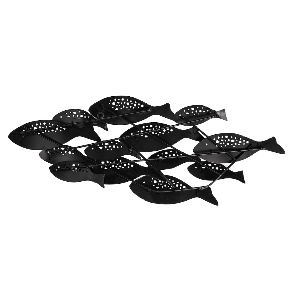 School of Fish Nautical Coastal Modern Metal Wall Art. Picture 8