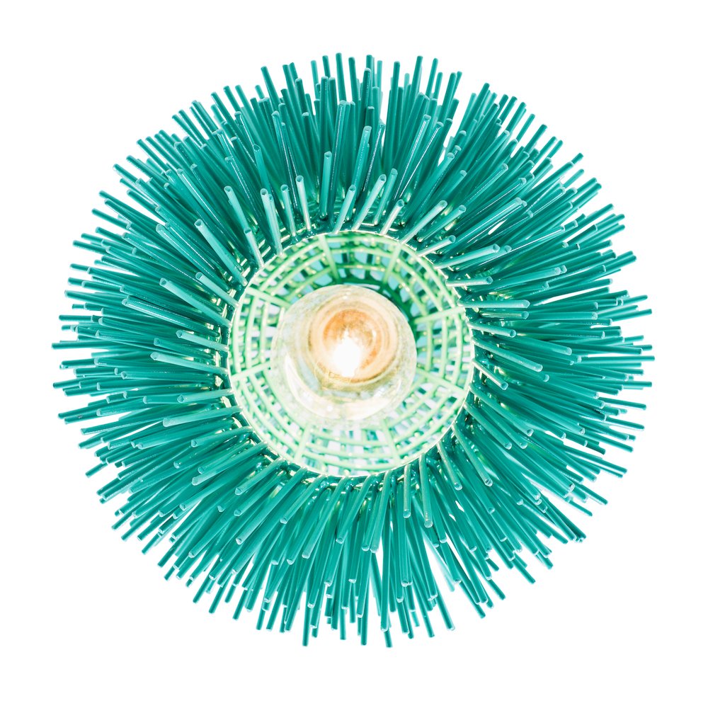 Urchin 1-Lt Mini Pendant - Aqua Velvet. Picture 4