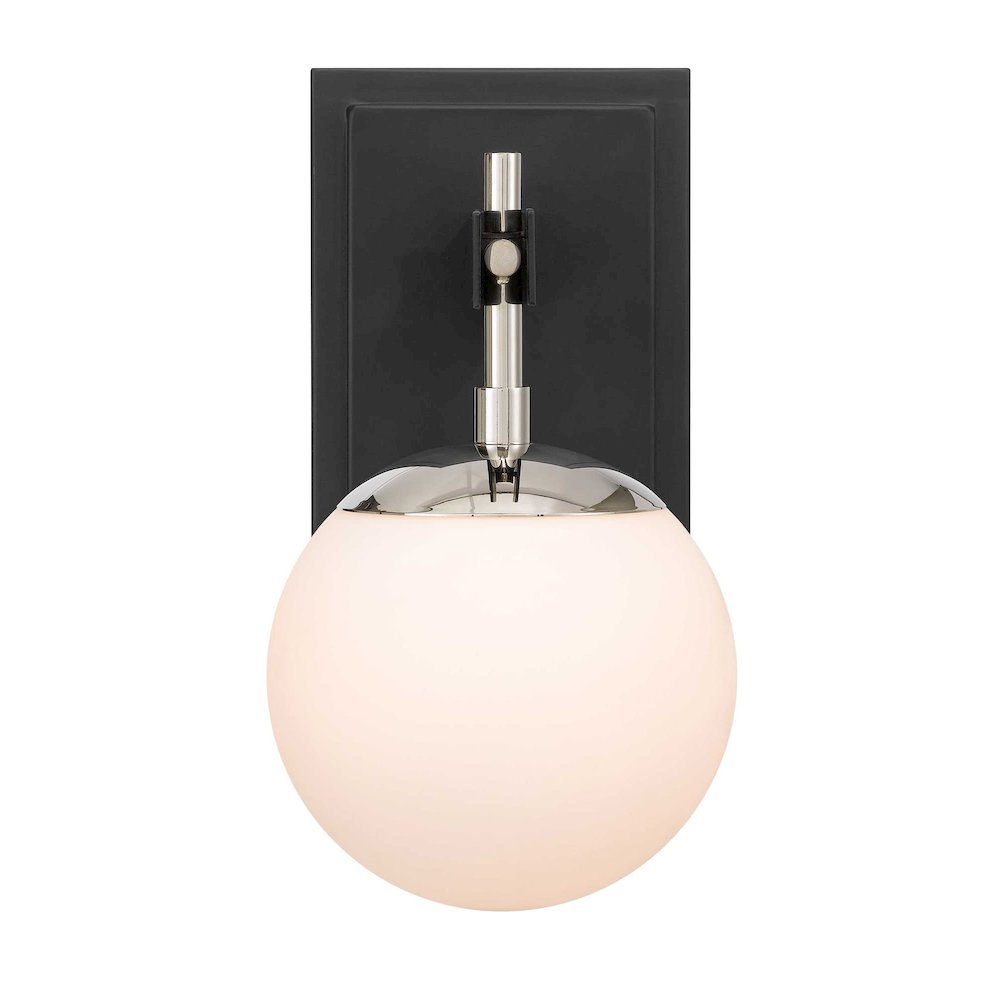 Allie 1-Lt Bath - Black/Satin Brass. Picture 3