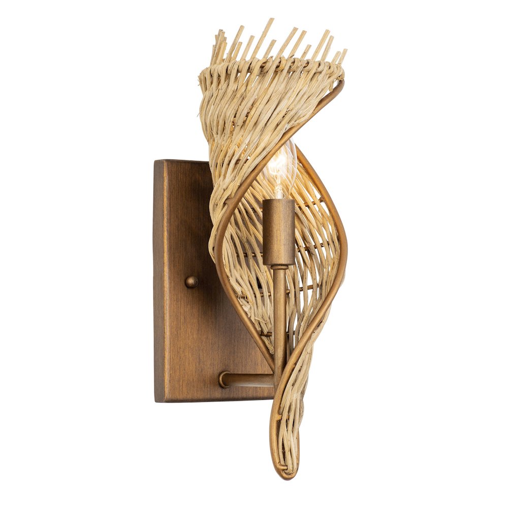 Flow 1-Lt Left Sconce - Baguette/Natural Rattan. Picture 2