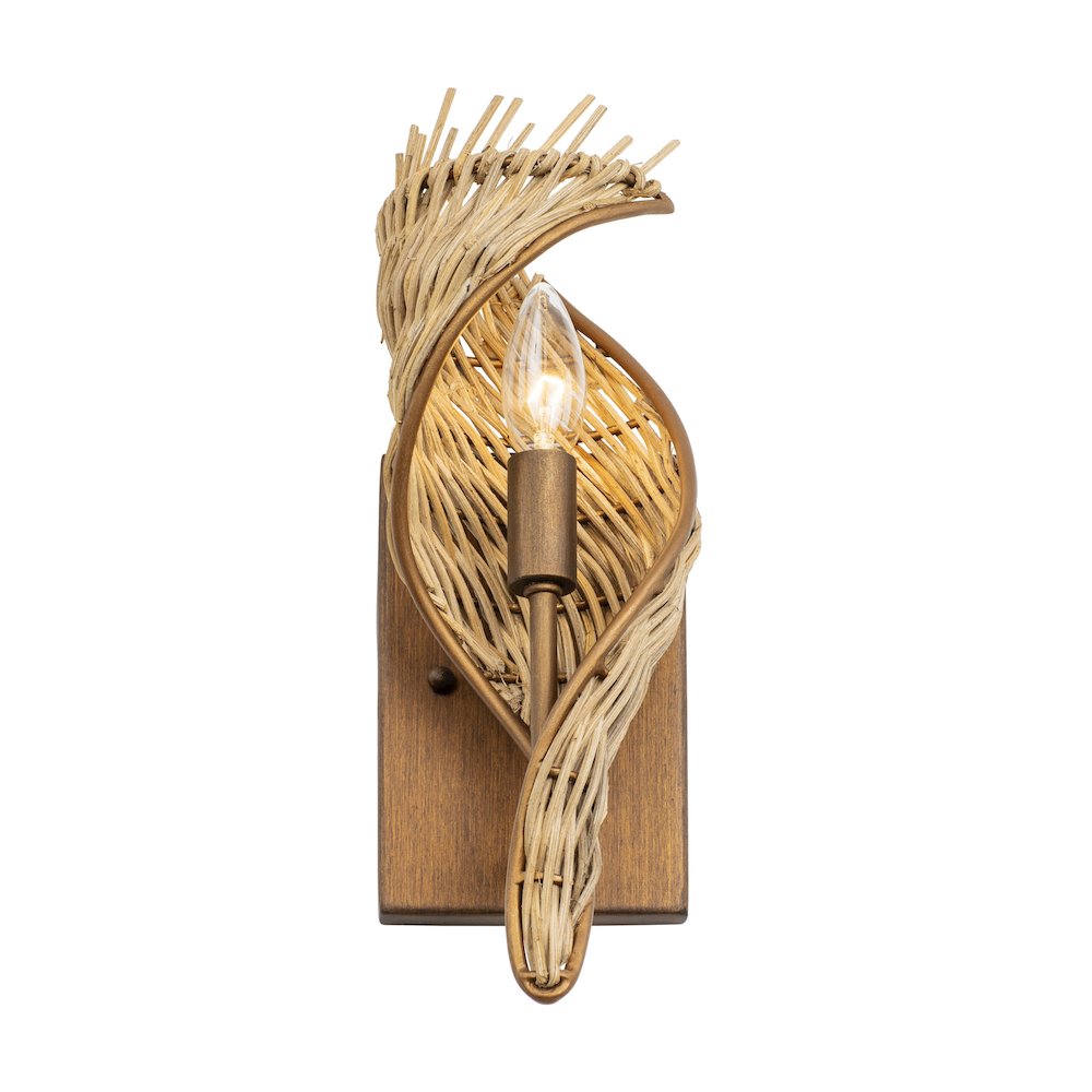 Flow 1-Lt Left Sconce - Baguette/Natural Rattan. Picture 3