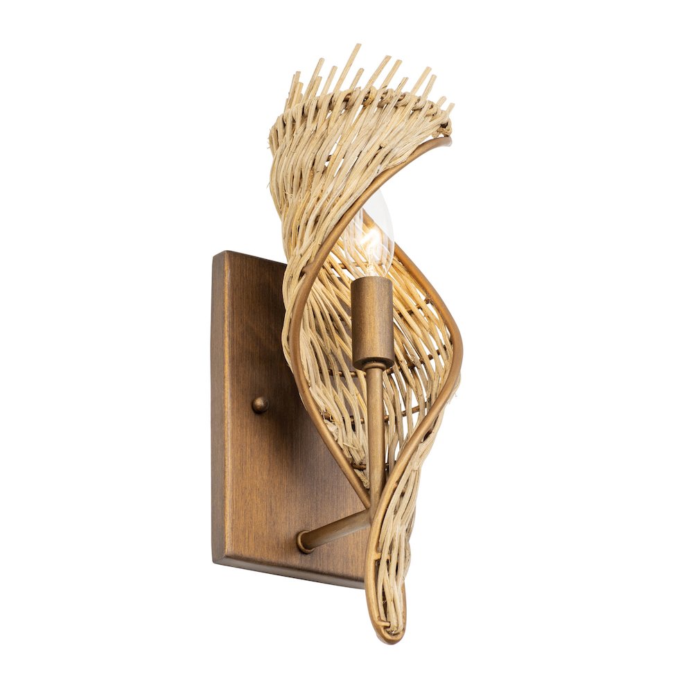 Flow 1-Lt Left Sconce - Baguette/Natural Rattan. Picture 4