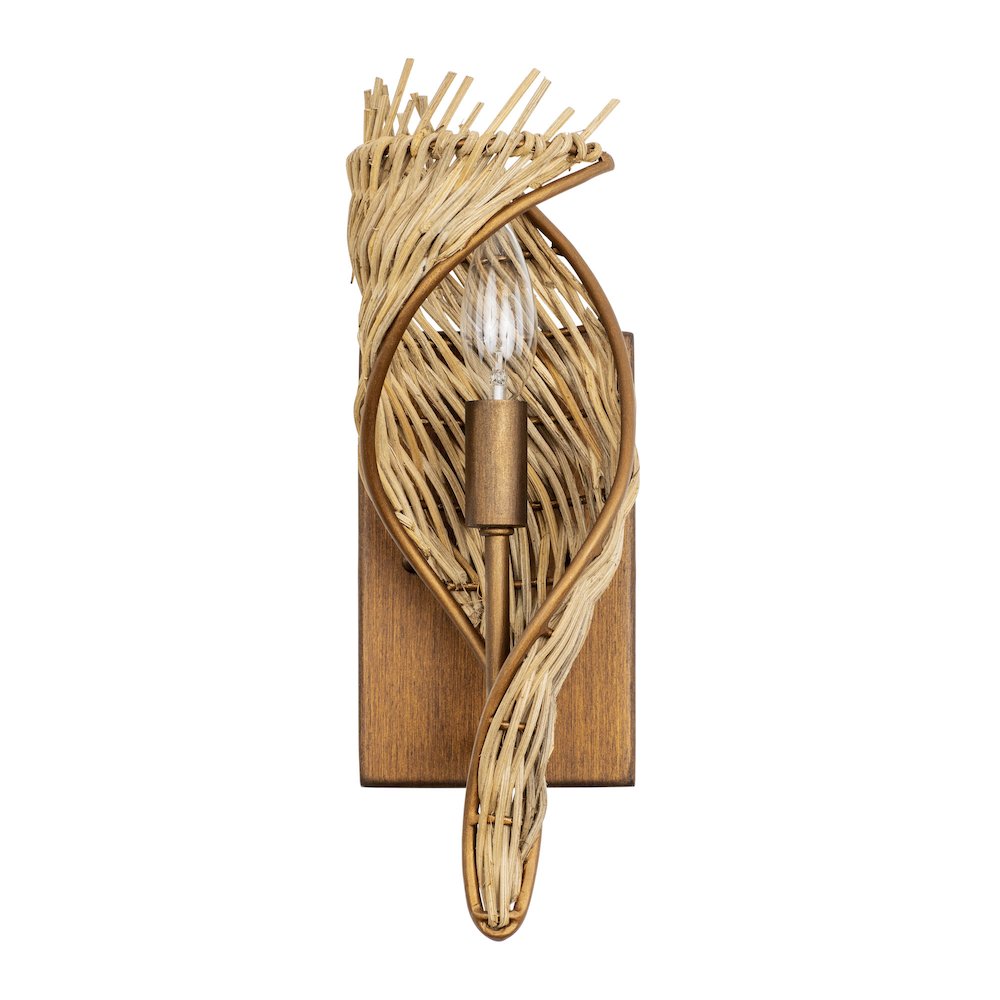 Flow 1-Lt Left Sconce - Baguette/Natural Rattan. Picture 5