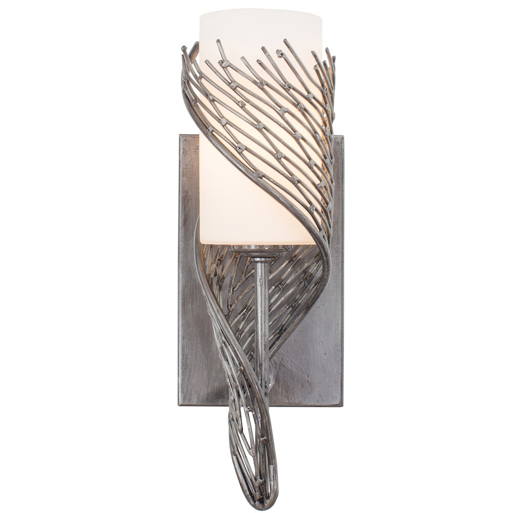 Flow 1-Lt Right Sconce - Steel. Picture 1