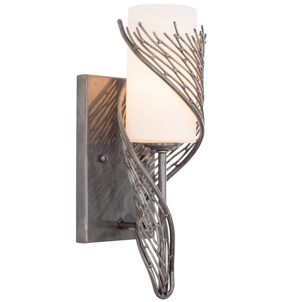 Flow 1-Lt Right Sconce - Steel. Picture 2