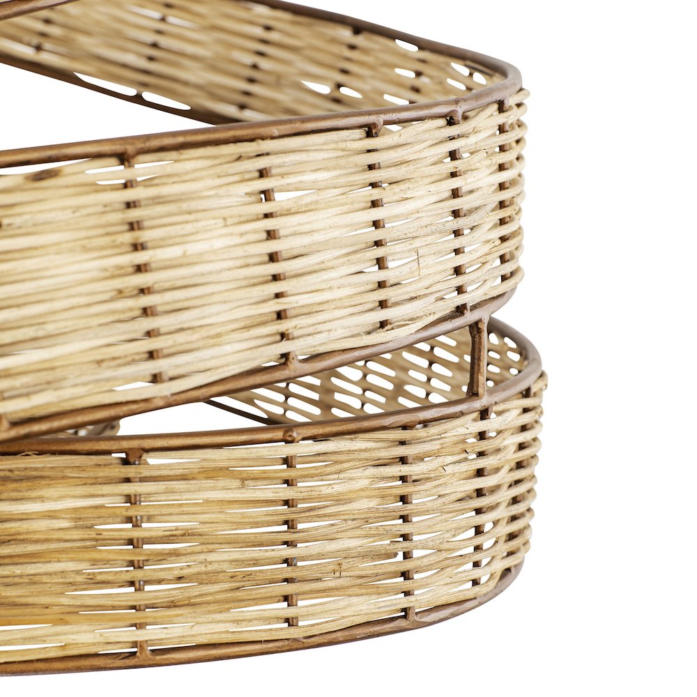 Flow 6-Lt Twist Pendant - Baguette/Natural Rattan. Picture 6