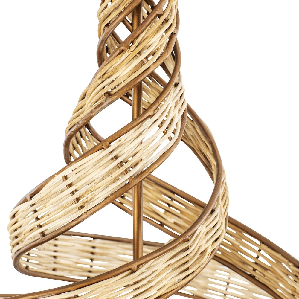 Flow 6-Lt Twist Pendant - Baguette/Natural Rattan. Picture 7