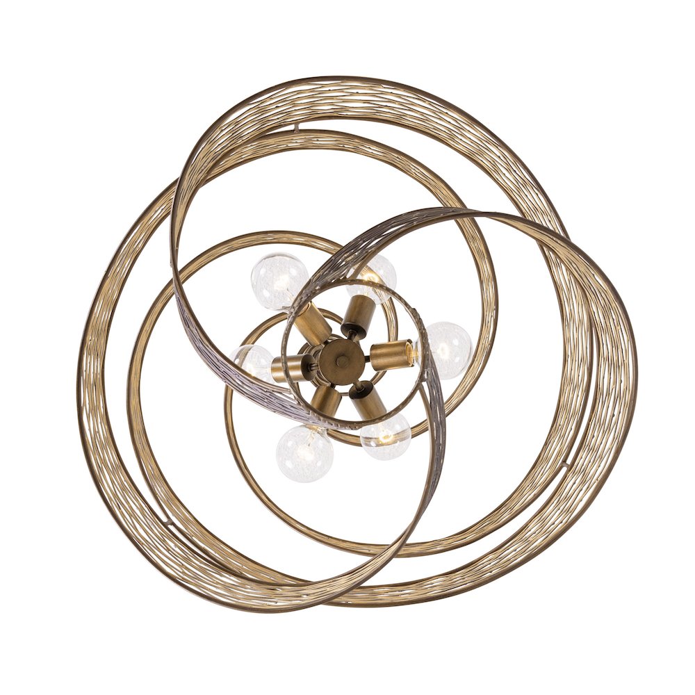 Flow 6-Lt Twist Pendant - Hammered Ore. Picture 4