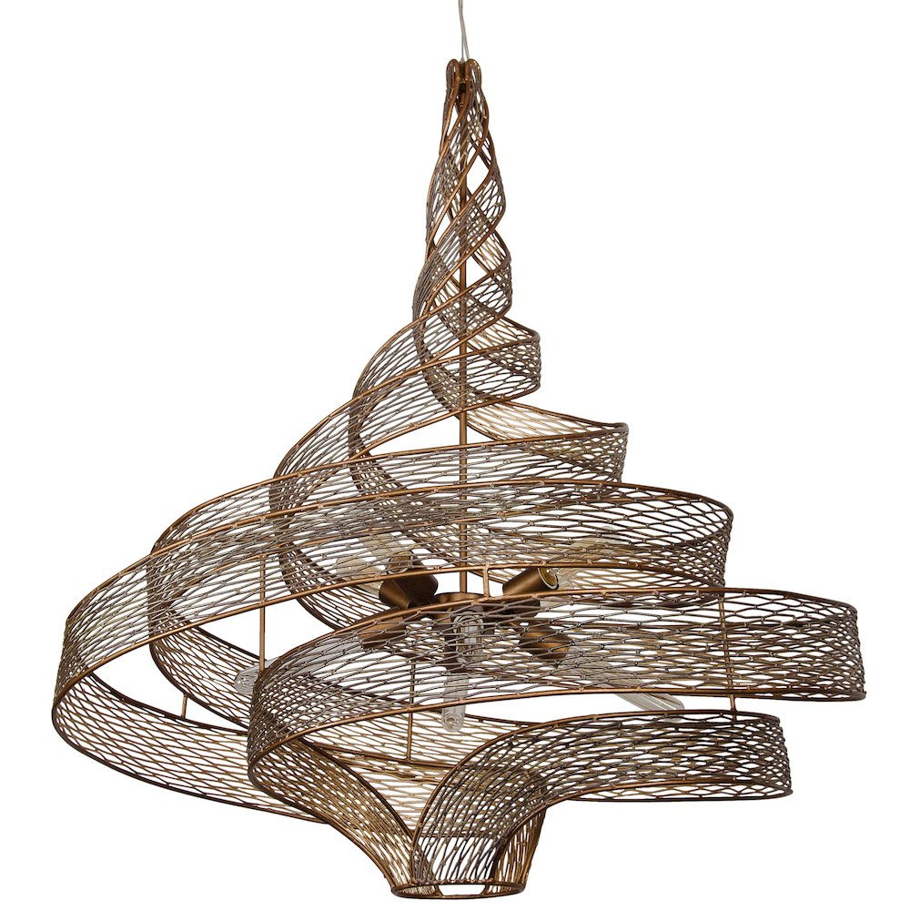 Flow 8-Lt Twist Pendant - Hammered Ore. Picture 2