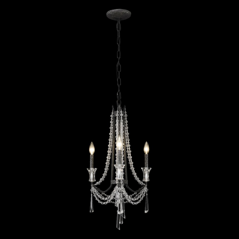 Barcelona 3-Lt Crystal Chandelier - Onyx. Picture 2
