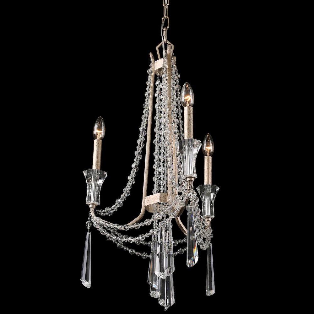 Barcelona 3-Lt Crystal Chandelier - Transcend Silver. Picture 1