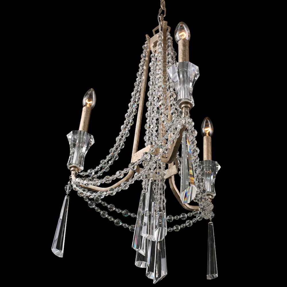 Barcelona 3-Lt Crystal Chandelier - Transcend Silver. Picture 3