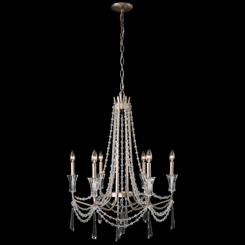 Barcelona 6-Lt Crystal Chandelier - Transcend Silver. Picture 3