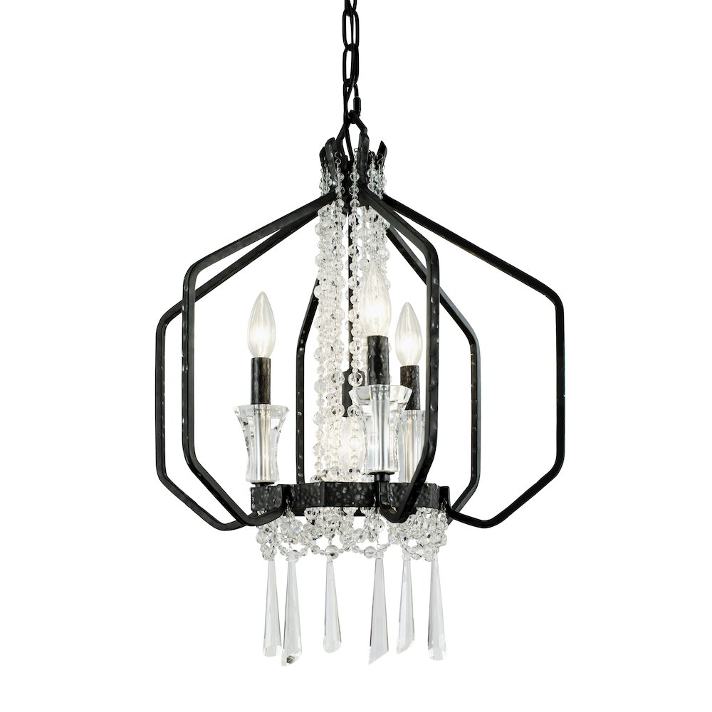 Barcelona 4-Lt Crystal Pendant - Onyx. Picture 1