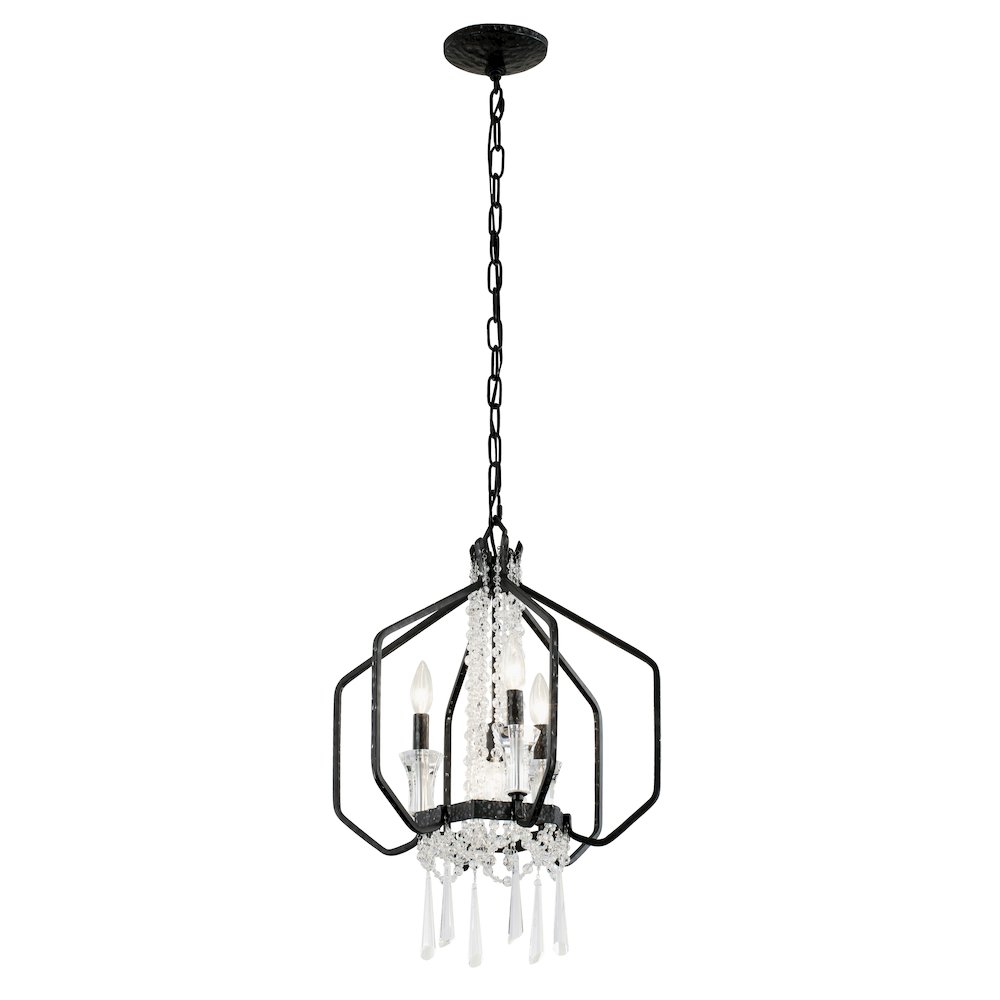 Barcelona 4-Lt Crystal Pendant - Onyx. Picture 4