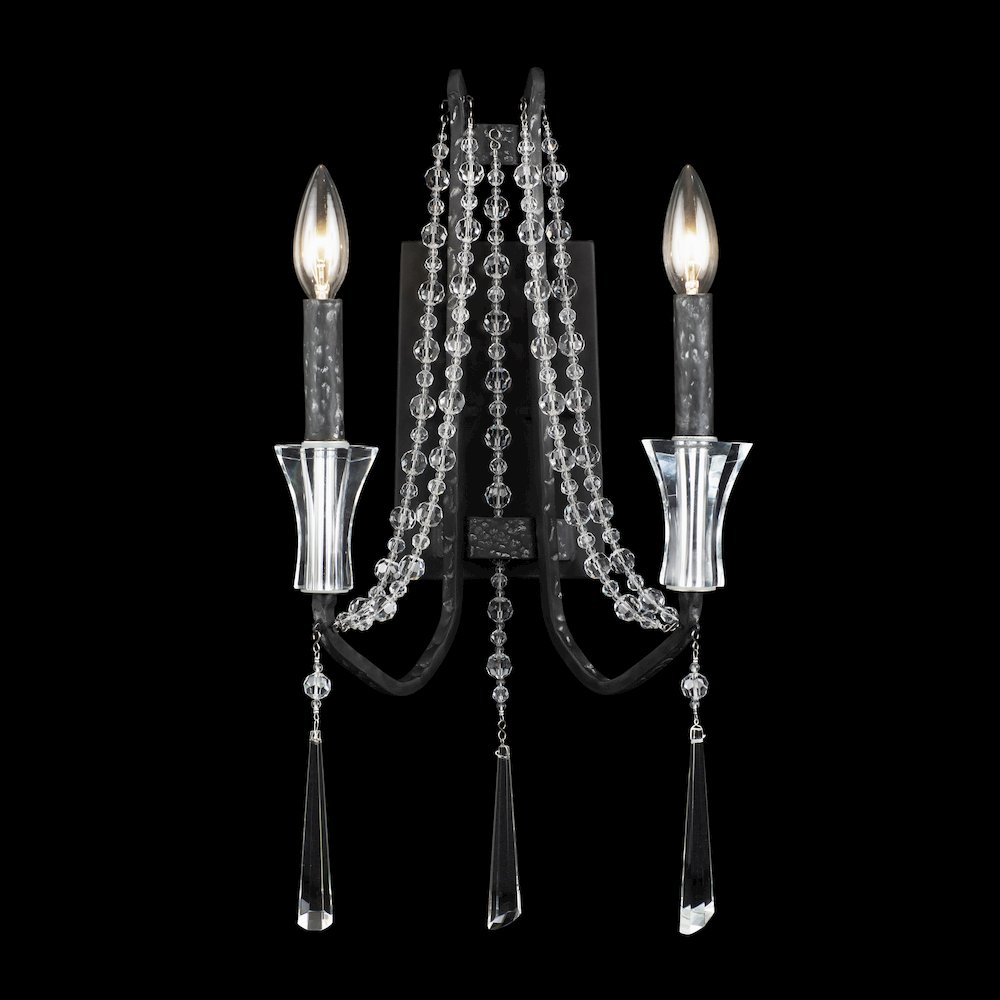 Barcelona 2-Lt Crystal Wall Sconce - Onyx. Picture 3
