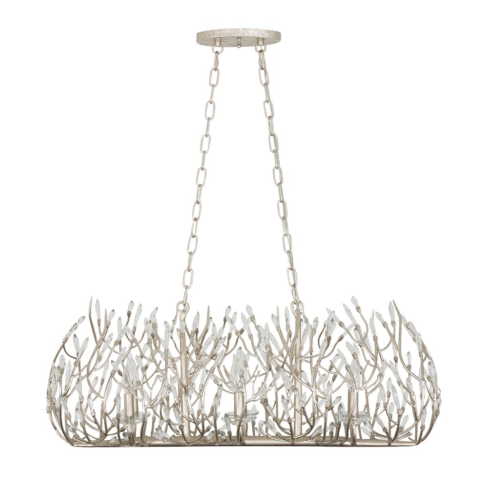 Bask 6-Lt Crystal Linear Pendant - Gold Dust. Picture 2