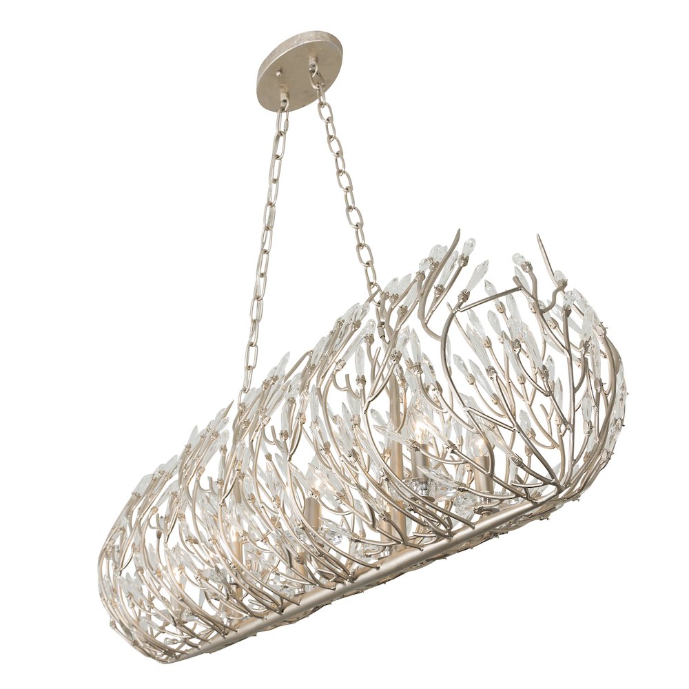 Bask 8-Lt Crystal Linear Pendant - Gold Dust. Picture 8