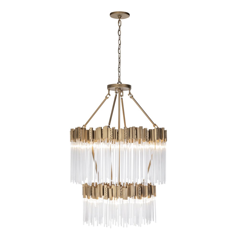 Matrix 14-Lt 2-Tier Chandelier - Havana Gold. Picture 1