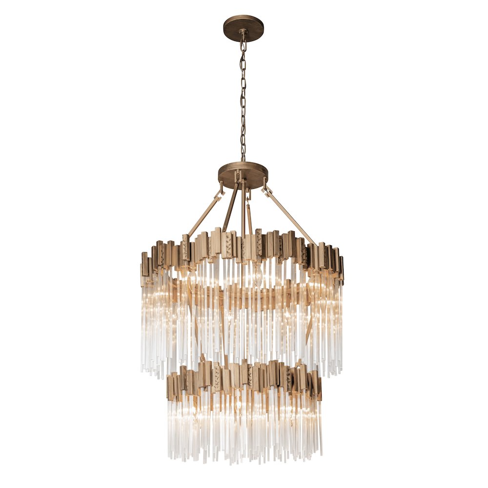 Matrix 14-Lt 2-Tier Chandelier - Havana Gold. Picture 2