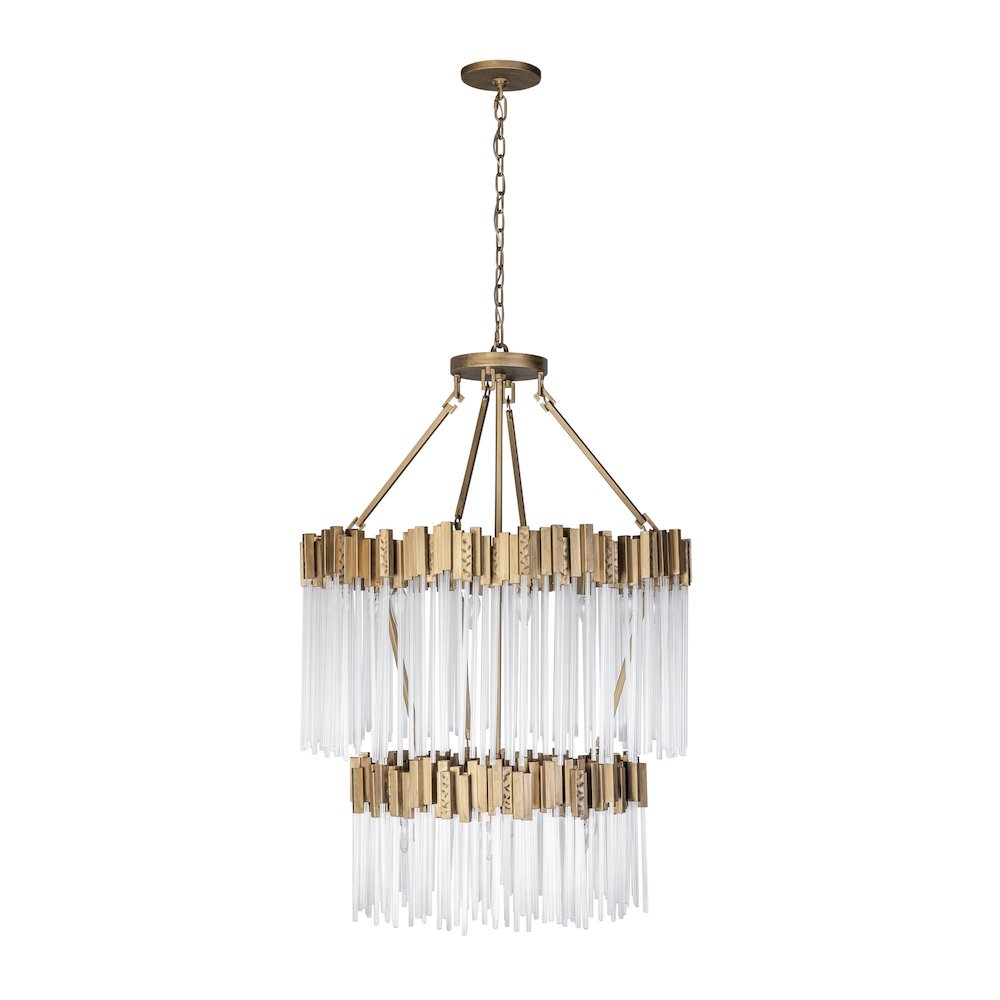 Matrix 14-Lt 2-Tier Chandelier - Havana Gold. Picture 3